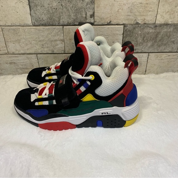 Ralph Lauren Polo Sport PS100 Mens High Top Shoes, Black Multicolor SIZE 12 - Picture 5 of 14